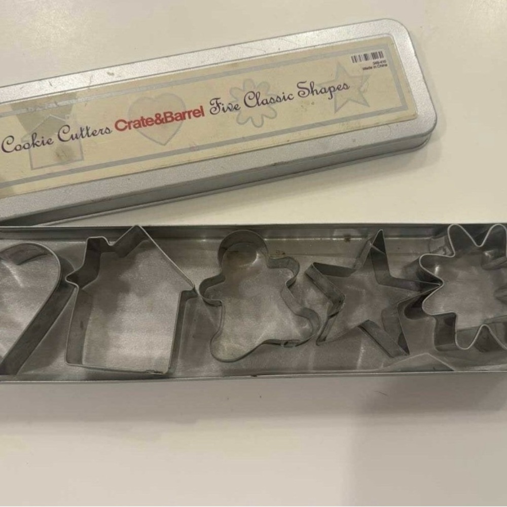 Crate&Barrel Silver Cookie Cutter Collection